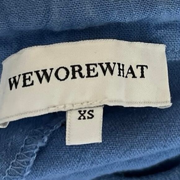 WeWoreWhat Blue High Rise Pull On Stretch Pocket Running Athletic Short Size XS - Picture 3 of 4